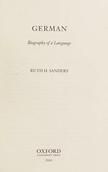 german biography of a language pdf