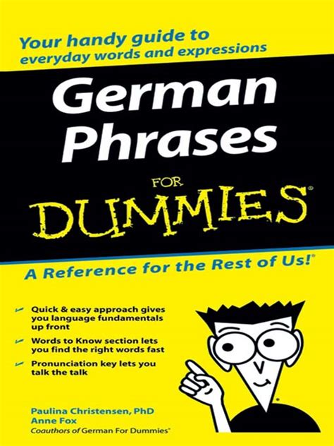 german phrases for dummies for dummies series