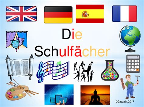german school subjects powerpoint