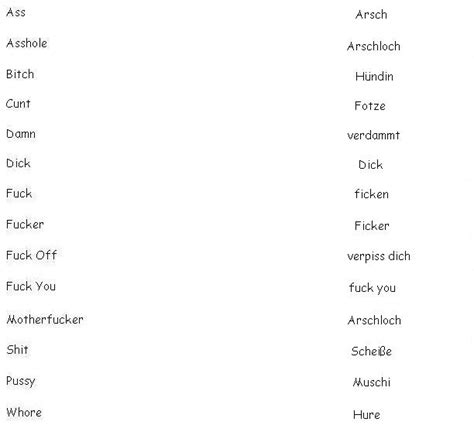 German Swear Words