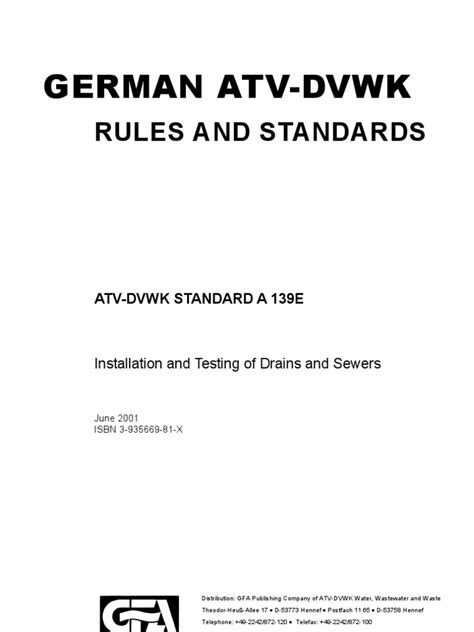 Read Online German Atv Dvwk Rules And Standards Dwa 