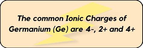 Germanium Ionic Charge