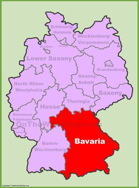 Germany Bayern Map