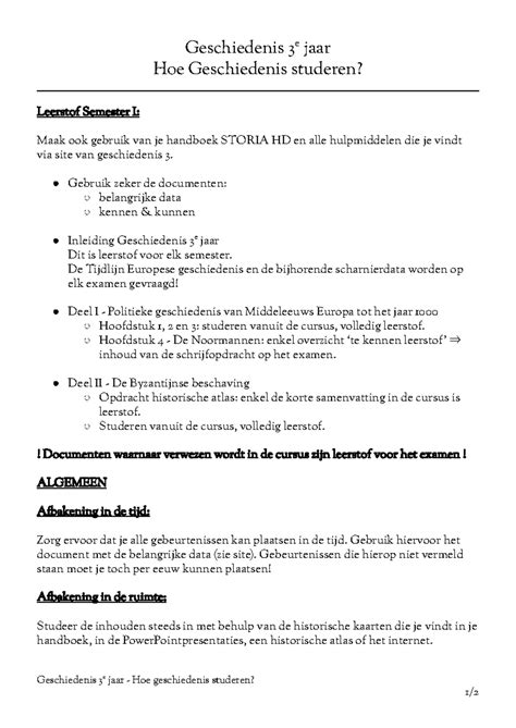 geschiedenis studeren