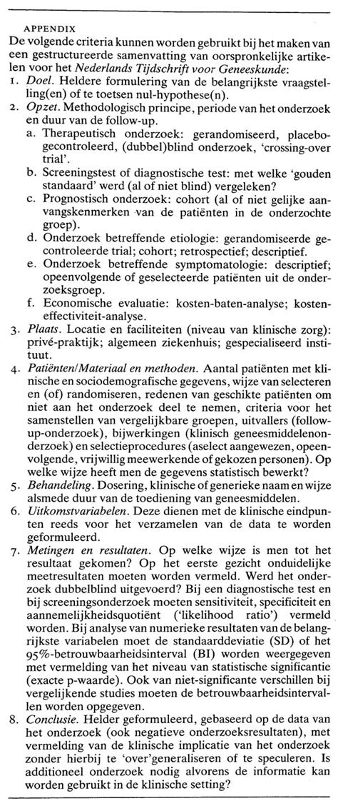 gestructureerde samenvatting