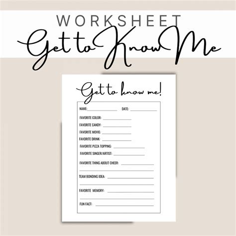 Get To Know About Me Template