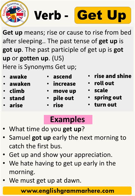 Get Up En Pasado Simple