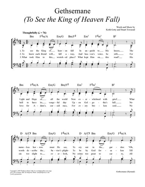 Gethsemane Sheet Music