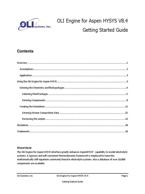 Getting Started With Hysys Oli Oli Support Center