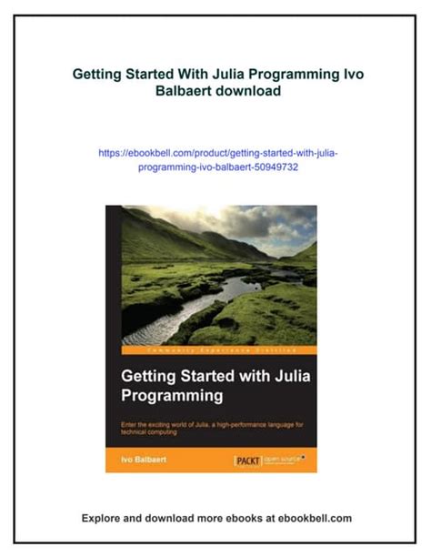 Getting Started With Julia Programming By Ivo Balbaert