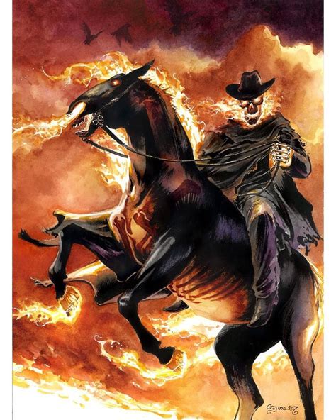 Ghost Rider Horse Drawing