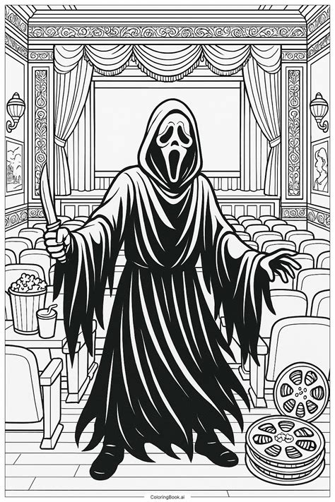 ghostface coloring page