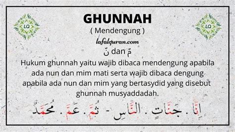 GHUNNAH ADALAH - Ghunnah artinya? .