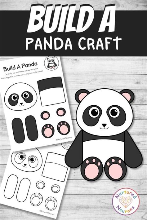 Giant Panda Cut And Paste Craft Little Ladoo Cut And Paste Crafts - Cut And Paste Crafts