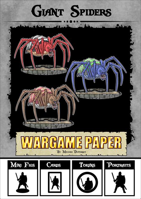 Giant Spiders Customizable And Printable Paper Mini Figurines Printable Pictures Of Spiders - Printable Pictures Of Spiders