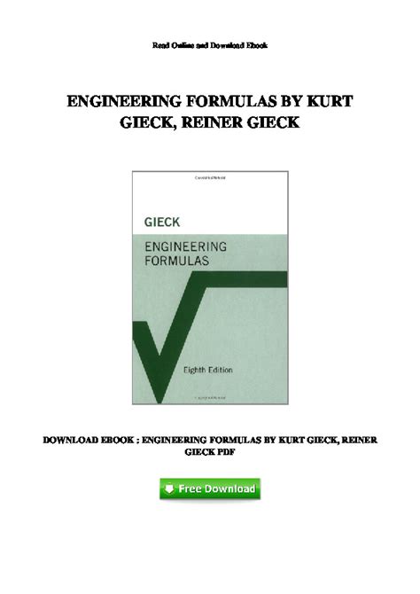 Gieck Engineering Formulas