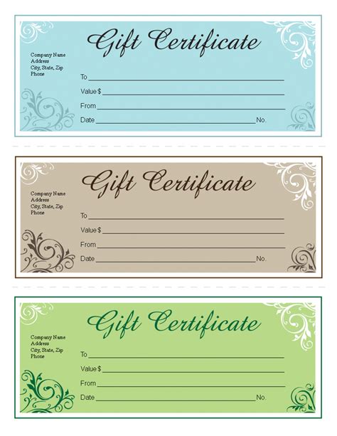 gift certificate template free download Free gift certificate template, Gift certificate