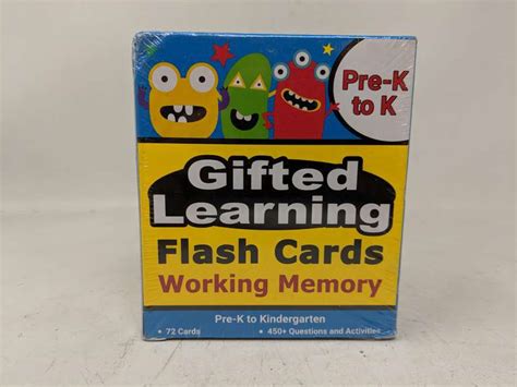 Gifted Learning Flash Cards Working Memory For Pre K Flash Cards - Pre K Flash Cards