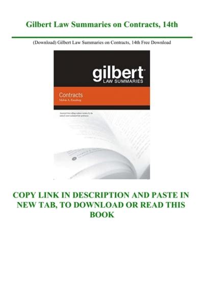 Full Download Gilbert Law Summaries On Contracts 14Th 