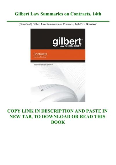 Read Gilbert Law Summaries On Contracts 14Th 