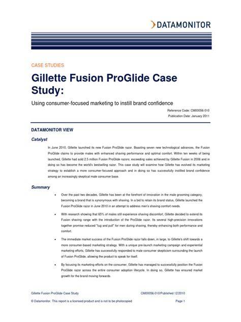 gillette fusion case study solution