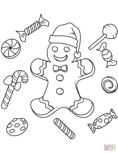 Gingerbread Cookie Coloring Page   Christmas Gingerbread Cookie Coloring Page - Gingerbread Cookie Coloring Page
