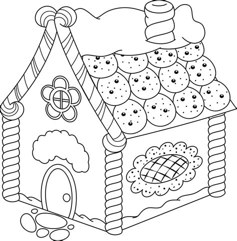 Gingerbread House Color Sheet   16 Gingerbread House Coloring Pages Free Pdf Printables - Gingerbread House Color Sheet