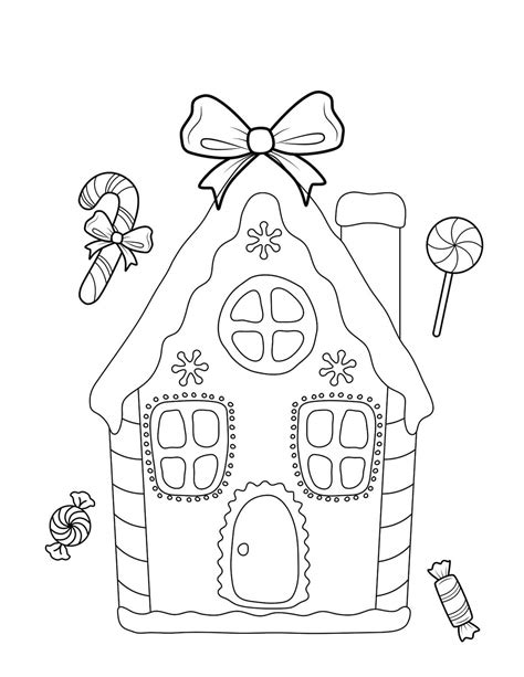 Gingerbread House Coloring Pages Coloringlib Gingerbread House Color Sheet - Gingerbread House Color Sheet