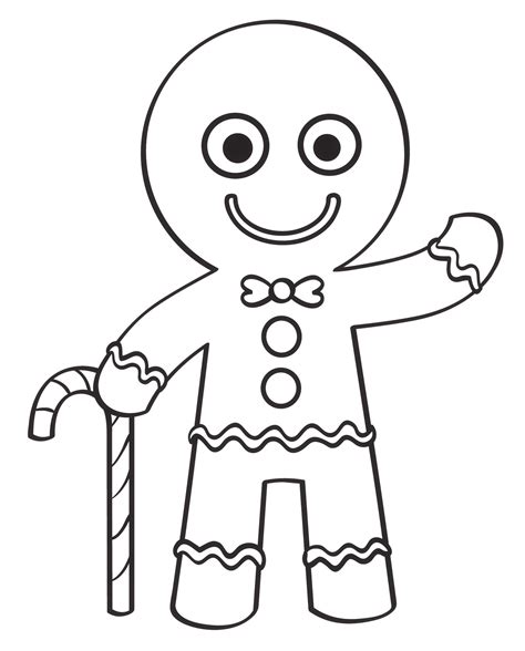 Gingerbread Man Coloring Pages For Kids Free Printable Ginger Bread Man Coloring - Ginger Bread Man Coloring