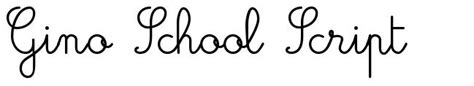 gino school script able font