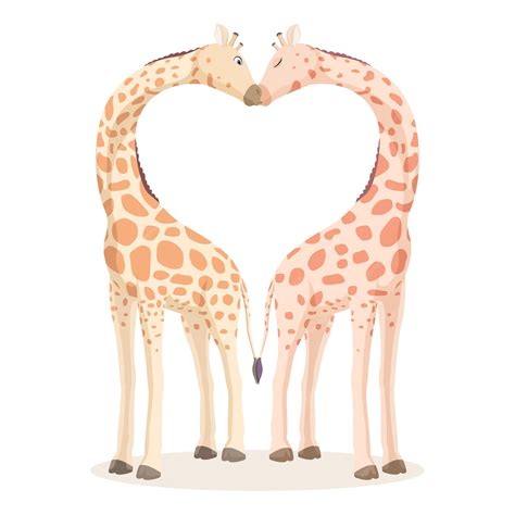 Giraffes Making A Heart
