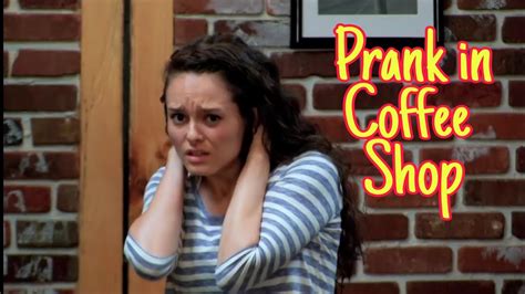 girl in coffee shop prank