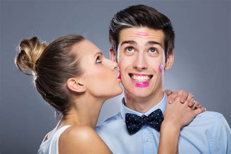 girl kisses guy on cheek meaning image