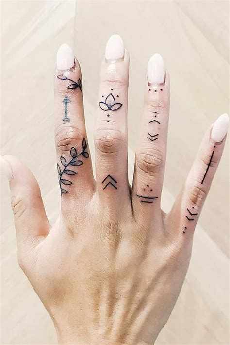 girly finger tattoo designs