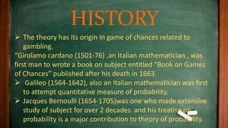 girolamo cardano probability theory and related