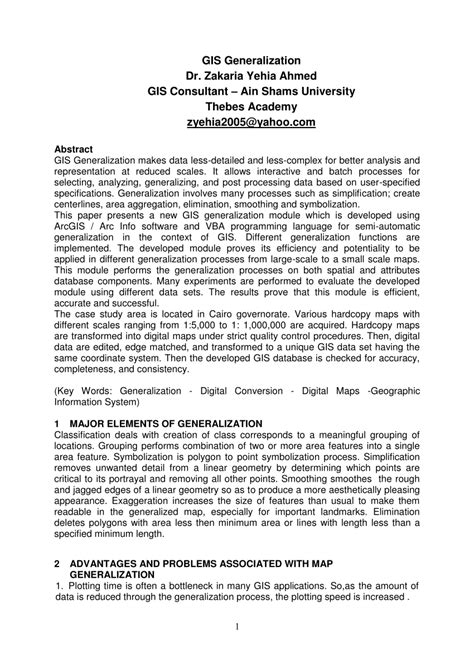 Gis And Generalization Methodology And Practice Gisdata