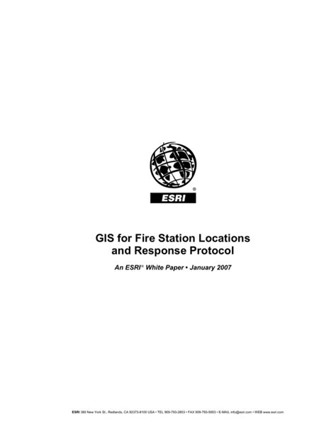 Full Download Gis For Fire Station Locations And Response Protocol Esri 