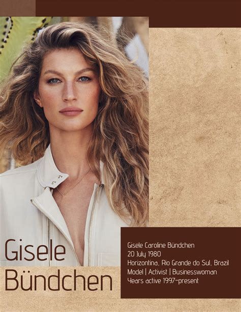 gisele model biography template