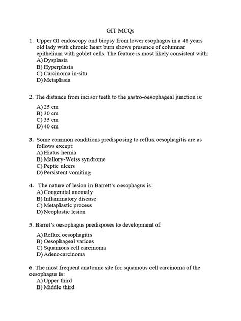Git Anatomy Mcq