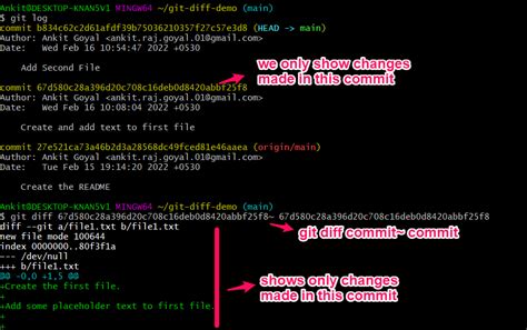 git show file changes in commit