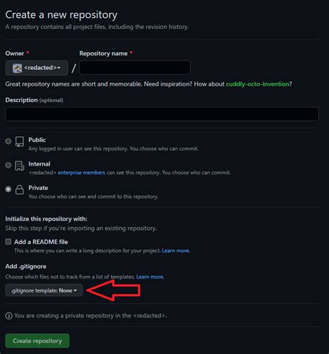 github enterprise Add custom .gitignore file to list of templates