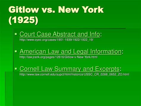 gitlow vs new york case