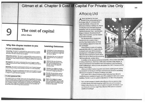 Gitman Chapter 9 Solutions Cost Of Capital