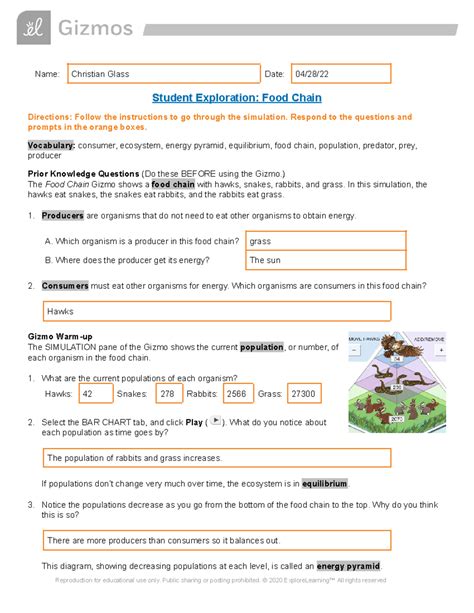 Read Online Gizmo Food Chain Answers Key Digval 