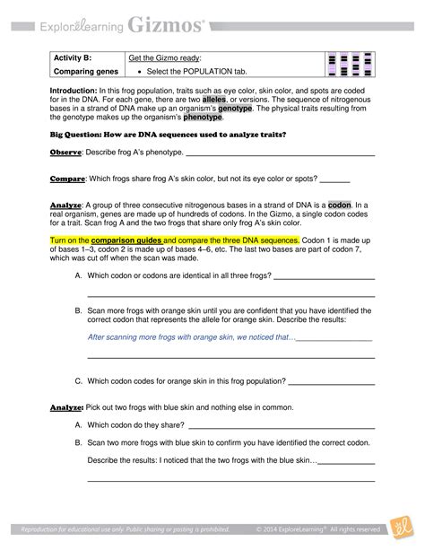 gizmos answers