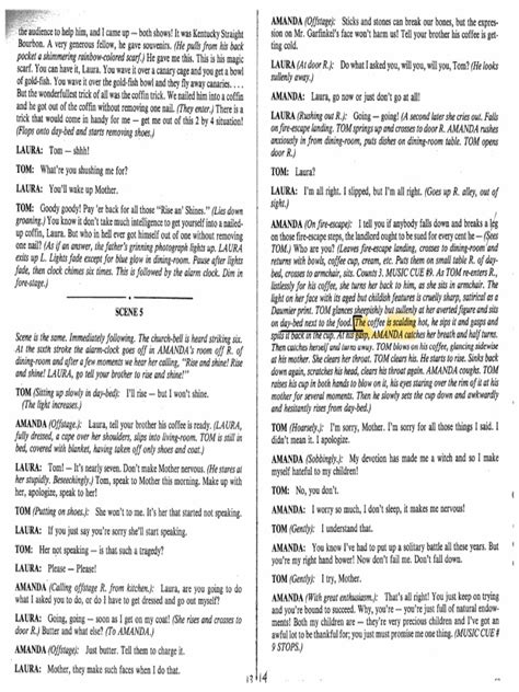 Glass Menagerie Script