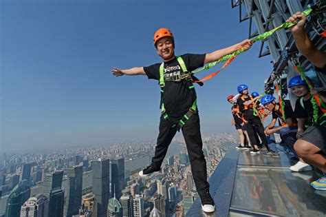 glass-bottomed skywalk opens on 88th floor of jinmao …