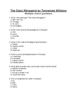 Download Glass Menagerie Multiple Choice Study Guide Answers Pdf 