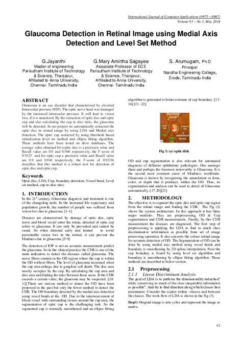 glaucoma detection using level set segmentation code