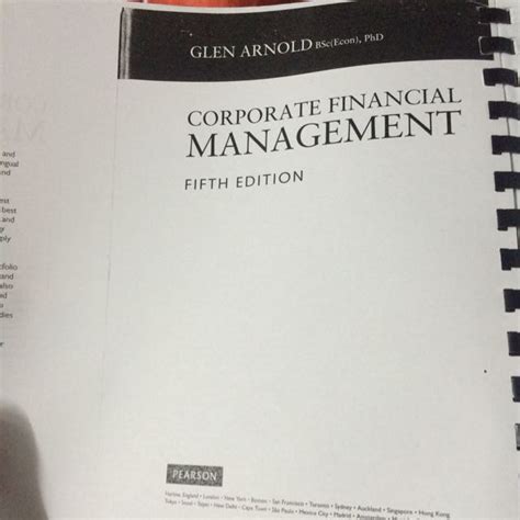 Read Online Glen Arnold Corporate Financial Management 5Th Edition Pdf Table Of Contents 